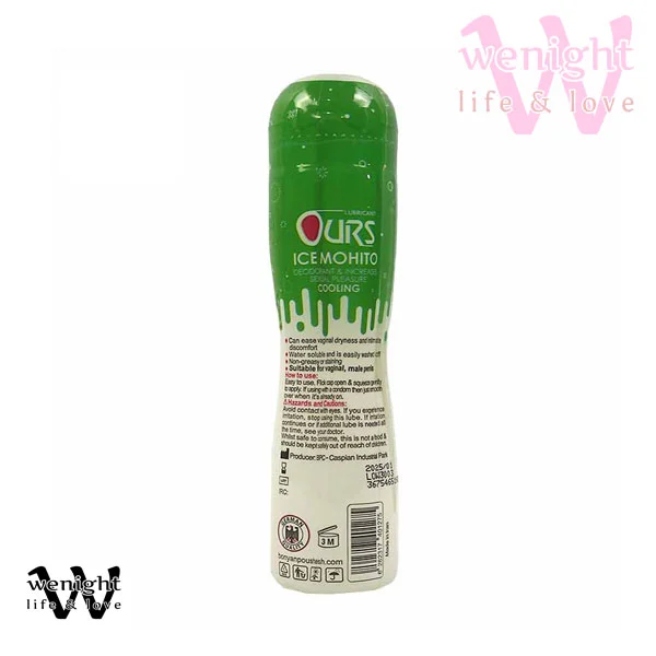 www.wenight.ir- خرید ژل روان کننده و خنک کننده Ice Mohito OURS (1) ژل روان کننده و خنک کننده Ice Mohito OURS
