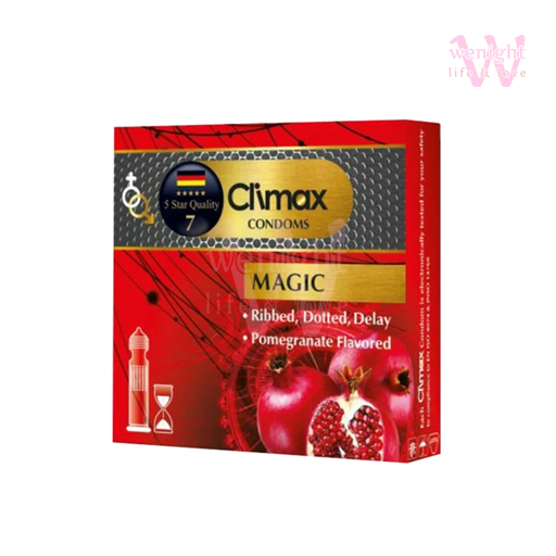 climax dotted ribbed and delay condoms-کاندوم تاخیری خاردار کلایمکس مدل magic بسته 3تایی (1) خرید کاندوم تاخیری خاردار کلایمکس مدل magic بسته 3تایی