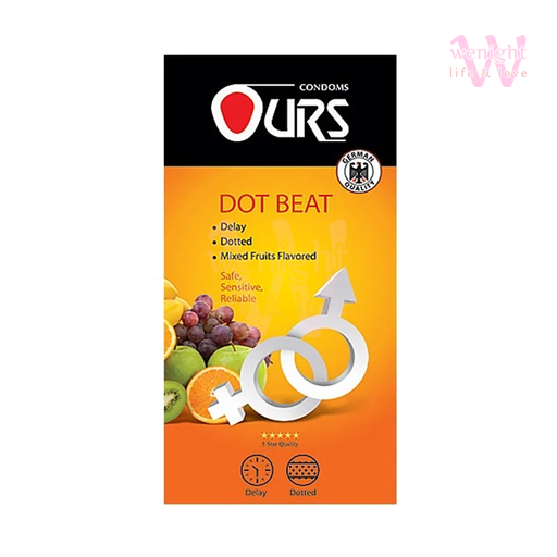 ours-dot-beat-condom-12pcs-کاندوم اورز مدل Dot Beat بسته 12تایی (2) خرید کاندوم اورز مدل Dot Beat بسته 12تایی
