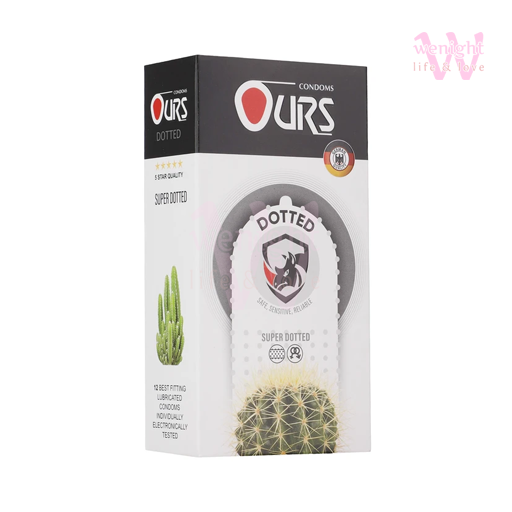ours-dotted-condom-12pcs-کاندوم اورز مدل Dotted بسته 12تایی (3) خرید کاندوم اورز مدل Dotted بسته 12تایی