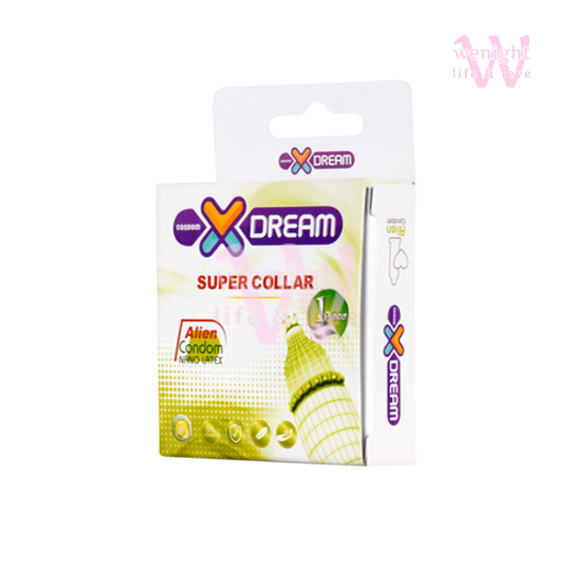 کاندوم خاردار فضایی اره ماهی ایکس دریم مدل super collar-super collar-alien-xdream-dotted-condom (4) خرید کاندوم خاردار فضایی اره ماهی ایکس دریم مدل super collar