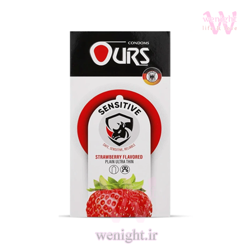 Ours Condoms Sensitive 12 PCS-خرید کاندوم میوه ای فوق نازک اورز مدل sensitive بسته 12 عددی قیمت و خرید کاندوم میوه ای فوق نازک اورس مدل sensitive بسته 12 عددی