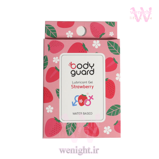 wenight.ir-strawberry-lubricant-gel-نحوه استفاده از ژل لوبریکانت بادیگارد ساشه ای خرید ژل لوبریکانت توت فرنگی بادیگارد | ارسال محرمانه و فوری