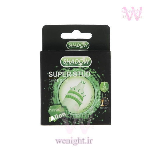 wenight.ir- قیمت کاندوم فضایی شادو Super Stud خرید کاندوم فضایی دکمه دار شادو super stud