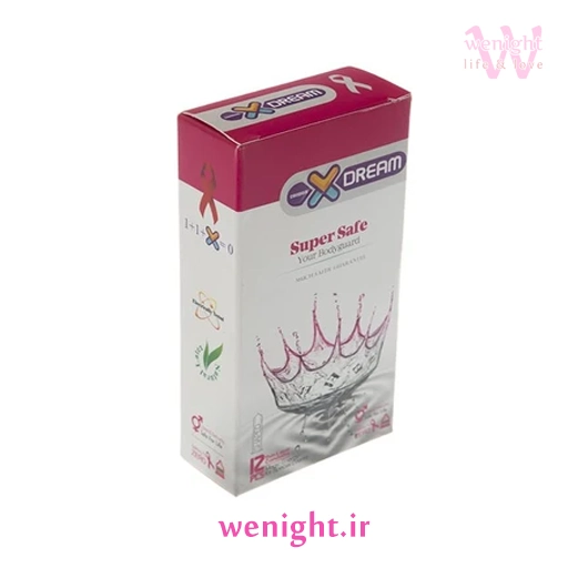 wenight.ir-خرید-کاندوم-ارزان-ایرانی-ایکس-دریم-سوپر-سیف.webp کاندوم ایکس دریم مدل Super Safe بسته 12 عددی - Image 1
